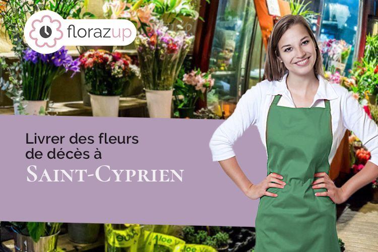 compositions de fleurs pour un enterrement à Saint-Cyprien (Dordogne/24220)