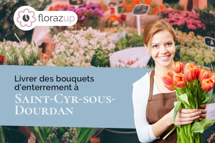 couronnes de fleurs pour un deuil à Saint-Cyr-sous-Dourdan (Essonne/91410)