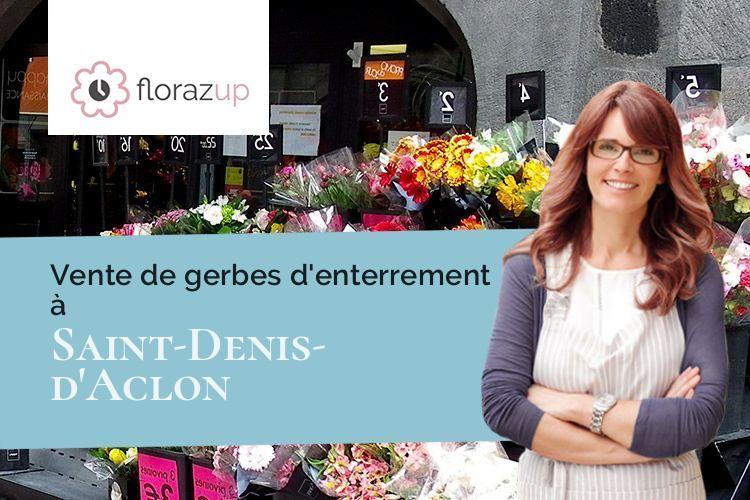 coeurs de fleurs pour des funérailles à Saint-Denis-d'Aclon (Seine-Maritime/76860)