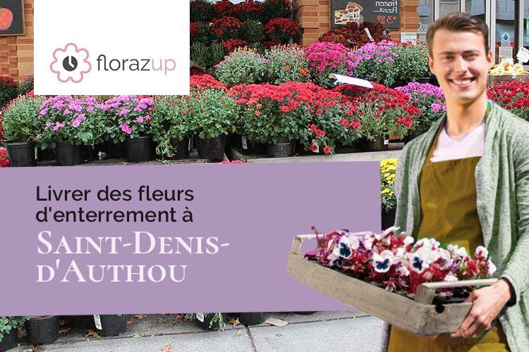 compositions de fleurs pour un décès à Saint-Denis-d'Authou (Eure-et-Loir/28480)