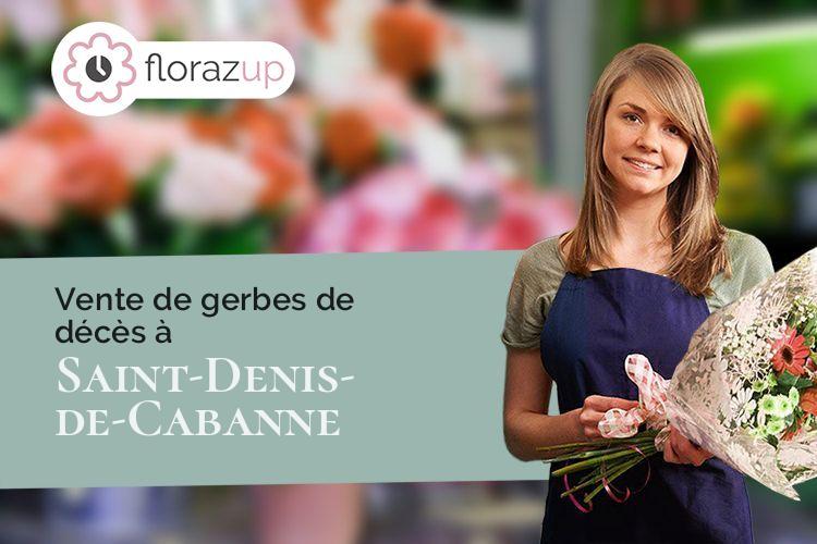 fleurs deuil pour un enterrement à Saint-Denis-de-Cabanne (Loire/42750)