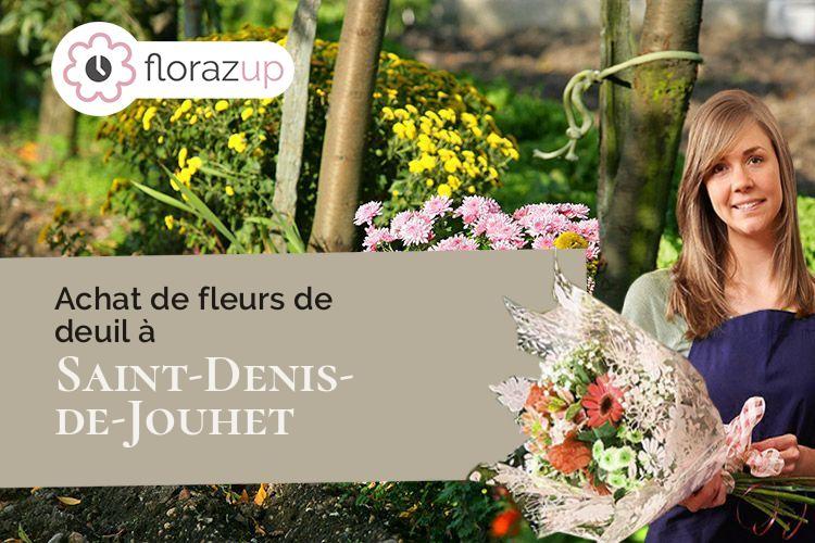 croix de fleurs pour un deuil à Saint-Denis-de-Jouhet (Indre/36230)