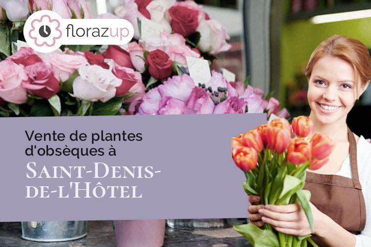 couronnes florales pour un deuil à Saint-Denis-de-l'Hôtel (Loiret/45550)