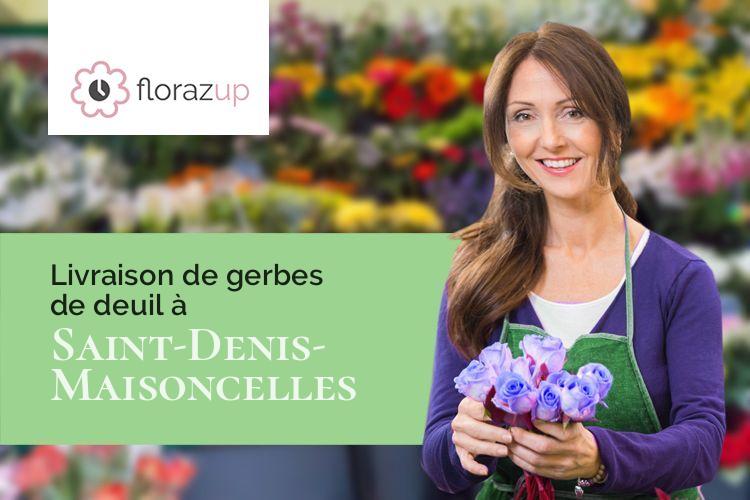coeurs de fleurs pour des funérailles à Saint-Denis-Maisoncelles (Calvados/14350)