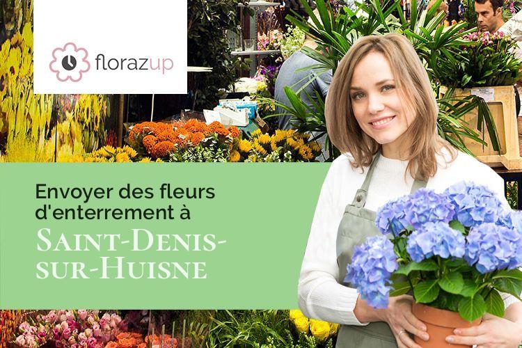 gerbes de fleurs pour un deuil à Saint-Denis-sur-Huisne (Orne/61400)