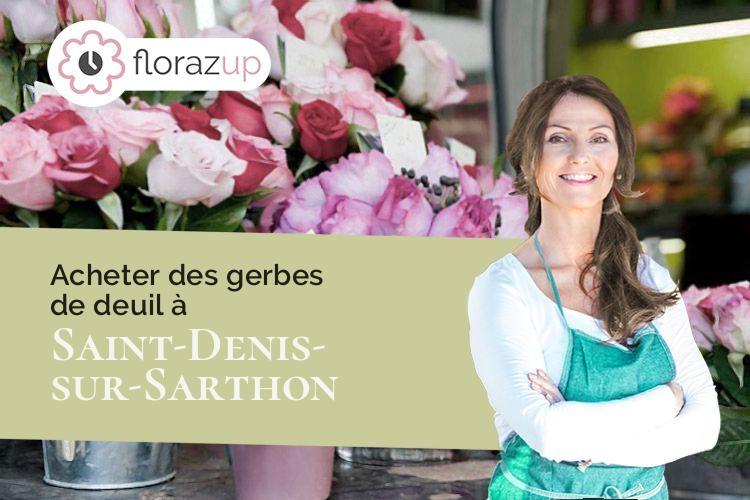 compositions florales pour un enterrement à Saint-Denis-sur-Sarthon (Orne/61420)