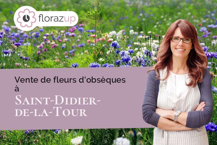 couronnes florales pour un enterrement à Saint-Didier-de-la-Tour (Isère/38110)