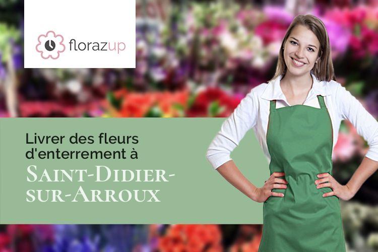 compositions florales pour un enterrement à Saint-Didier-sur-Arroux (Saône-et-Loire/71190)