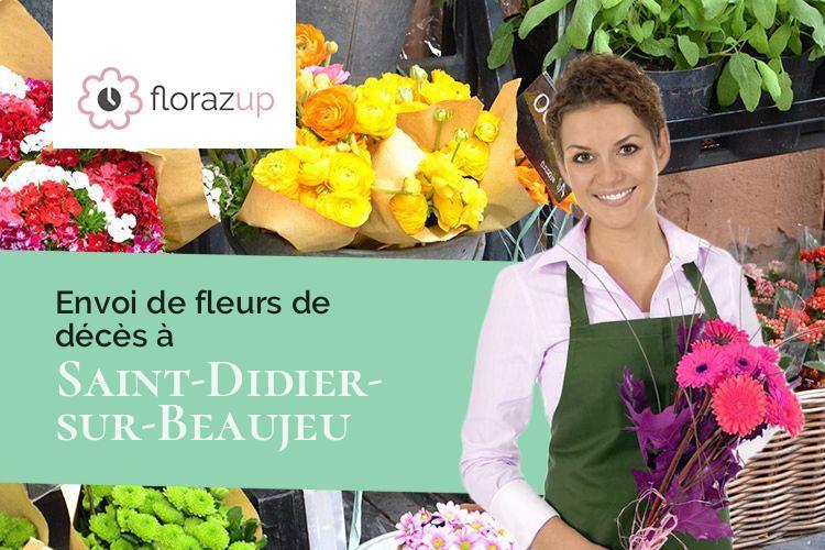 compositions florales pour un décès à Saint-Didier-sur-Beaujeu (Rhône/69430)