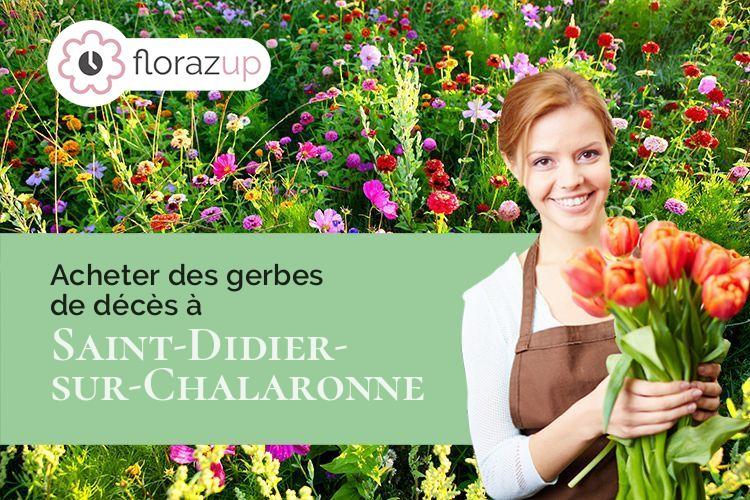 couronnes florales pour un enterrement à Saint-Didier-sur-Chalaronne (Ain/01140)