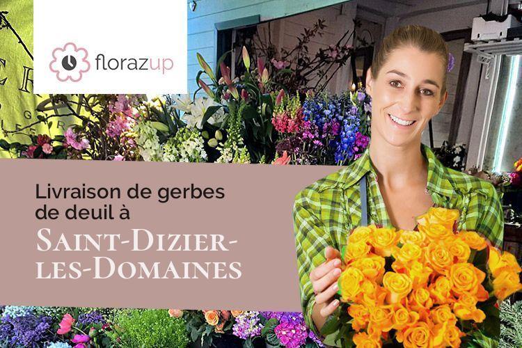 compositions florales pour des funérailles à Saint-Dizier-les-Domaines (Creuse/23270)