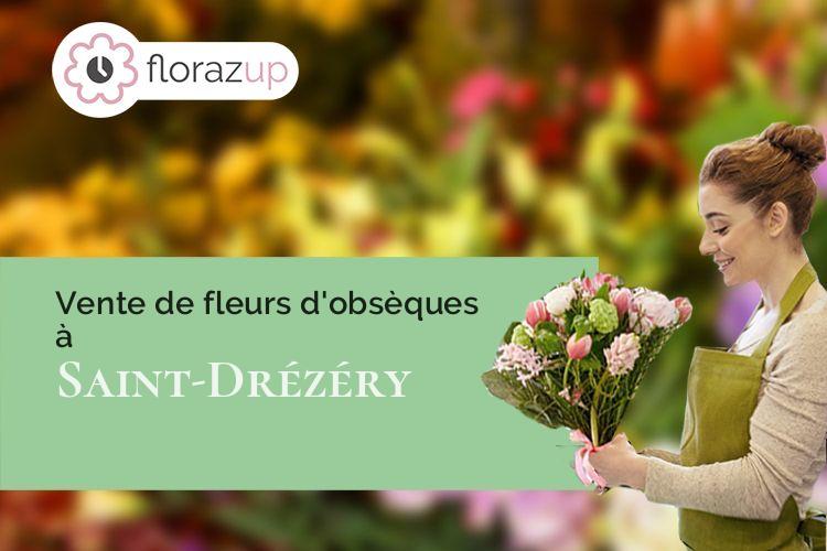 compositions de fleurs pour un enterrement à Saint-Drézéry (Hérault/34160)