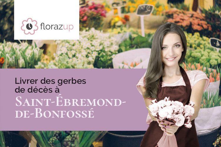 compositions de fleurs pour un enterrement à Saint-Ébremond-de-Bonfossé (Manche/50750)