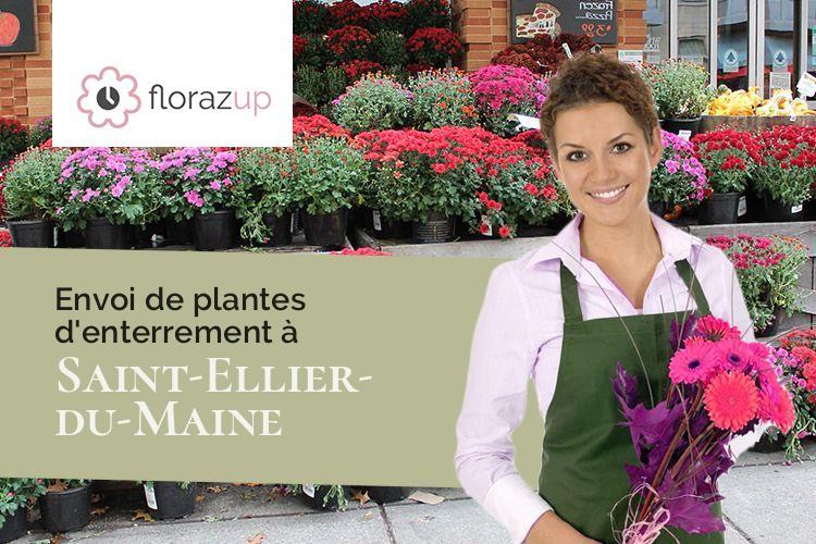 croix de fleurs pour un enterrement à Saint-Ellier-du-Maine (Mayenne/53220)