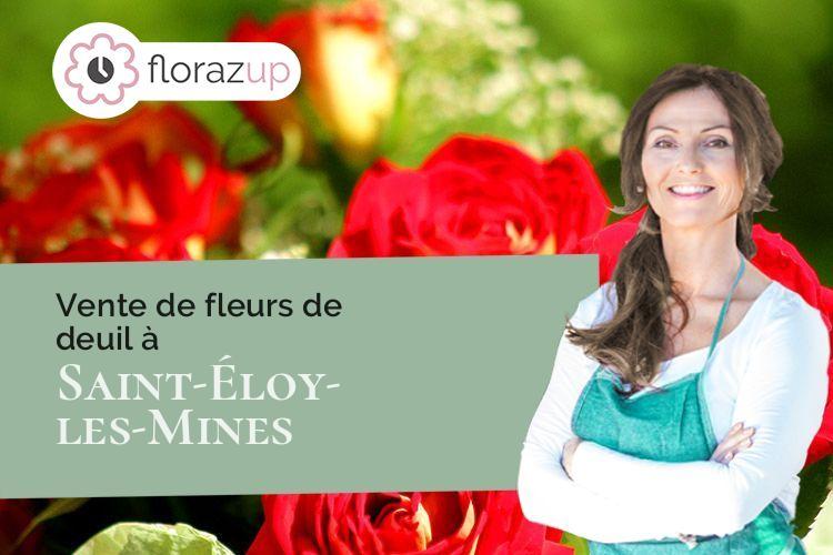 compositions florales pour un enterrement à Saint-Éloy-les-Mines (Puy-de-Dôme/63700)