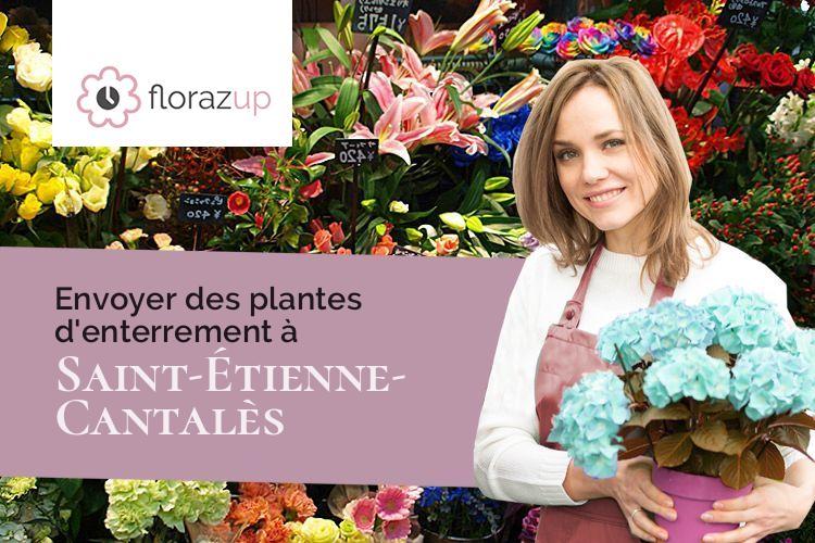 créations de fleurs pour des funérailles à Saint-Étienne-Cantalès (Cantal/15150)
