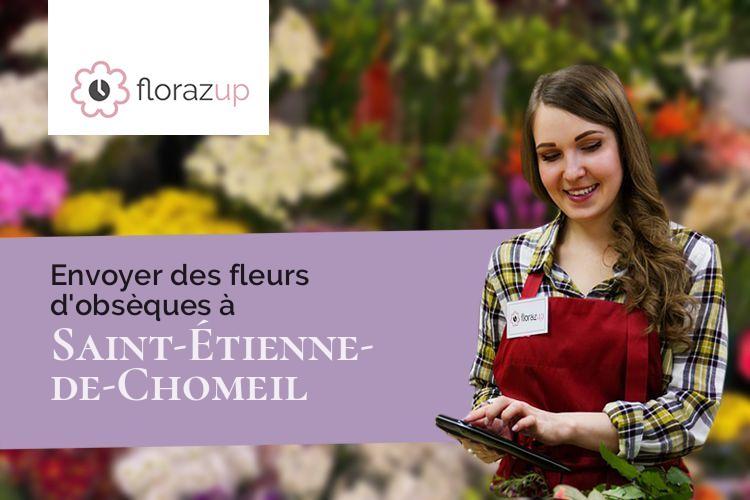 couronnes de fleurs pour des funérailles à Saint-Étienne-de-Chomeil (Cantal/15400)