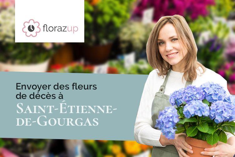 coeurs de fleurs pour un deuil à Saint-Étienne-de-Gourgas (Hérault/34700)