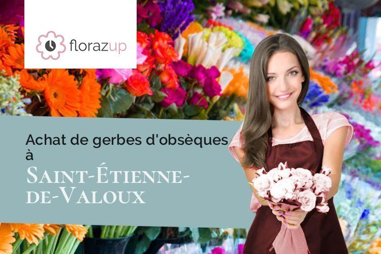 gerbes de fleurs pour un enterrement à Saint-Étienne-de-Valoux (Ardèche/07340)