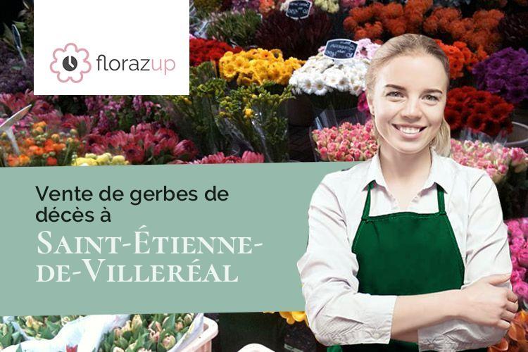 coeurs de fleurs pour un décès à Saint-Étienne-de-Villeréal (Lot-et-Garonne/47210)