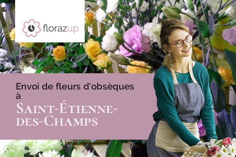 créations de fleurs pour des funérailles à Saint-Étienne-des-Champs (Puy-de-Dôme/63380)