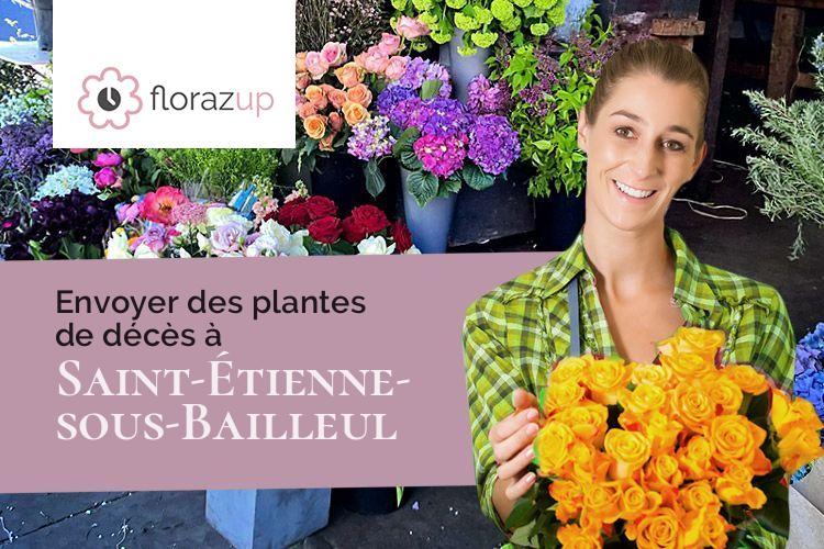 compositions de fleurs pour un décès à Saint-Étienne-sous-Bailleul (Eure/27920)