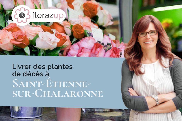 couronnes florales pour un décès à Saint-Étienne-sur-Chalaronne (Ain/01140)