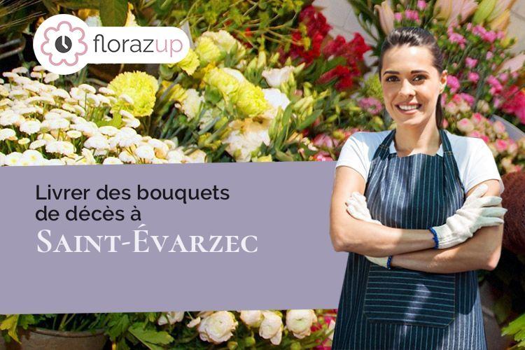 couronnes de fleurs pour des funérailles à Saint-Évarzec (Finistère/29170)