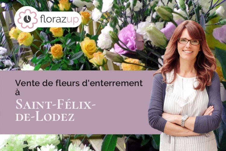 créations de fleurs pour des funérailles à Saint-Félix-de-Lodez (Hérault/34725)