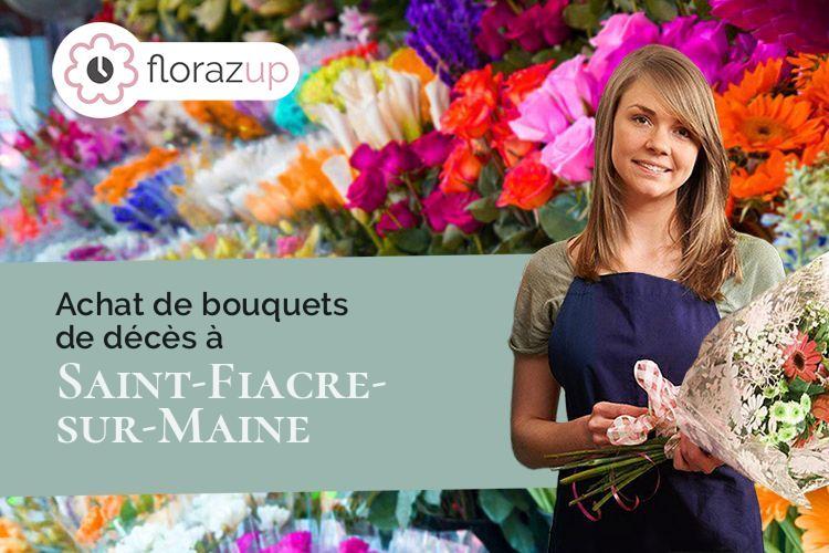 croix de fleurs pour des obsèques à Saint-Fiacre-sur-Maine (Loire-Atlantique/44690)