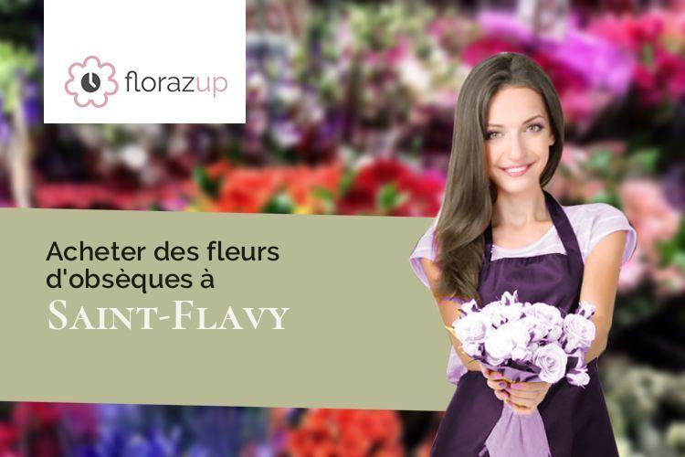 créations florales pour un décès à Saint-Flavy (Aube/10350)