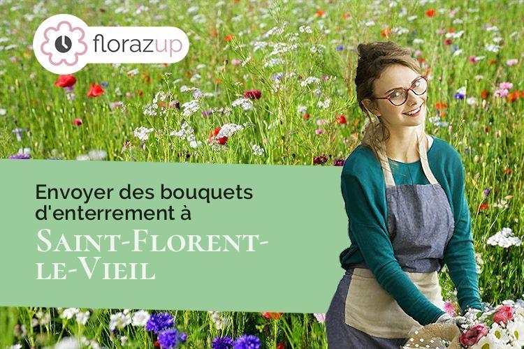créations florales pour des funérailles à Saint-Florent-le-Vieil (Maine-et-Loire/49410)