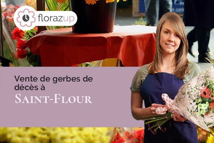 coupes de fleurs pour un deuil à Saint-Flour (Cantal/15100)