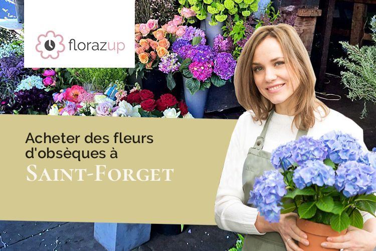 croix de fleurs pour un deuil à Saint-Forget (Yvelines/78720)
