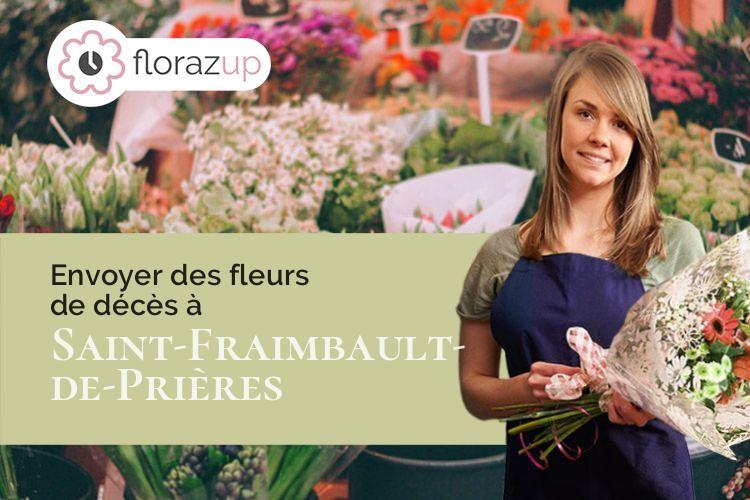 créations de fleurs pour des funérailles à Saint-Fraimbault-de-Prières (Mayenne/53300)