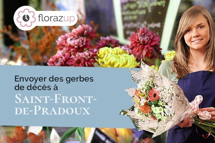 bouquets de fleurs pour un enterrement à Saint-Front-de-Pradoux (Dordogne/24400)