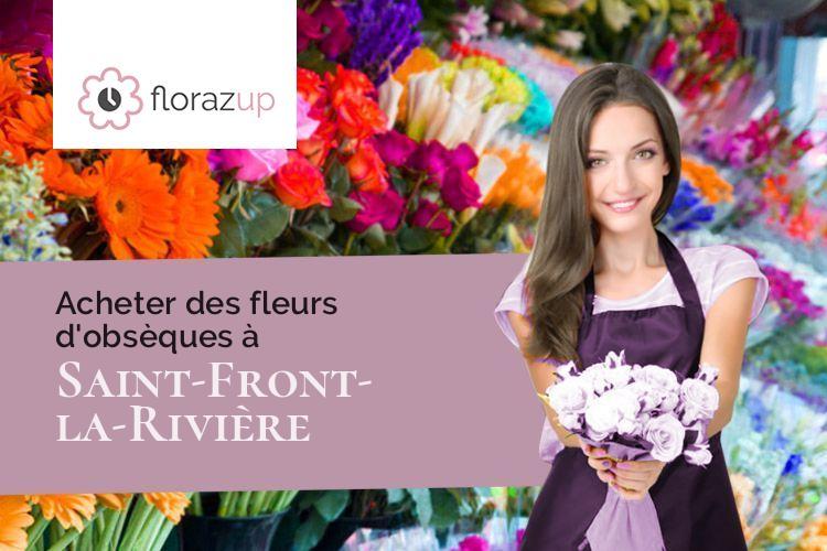 créations florales pour un enterrement à Saint-Front-la-Rivière (Dordogne/24300)