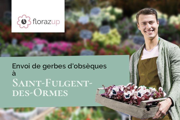 créations de fleurs pour des obsèques à Saint-Fulgent-des-Ormes (Orne/61130)