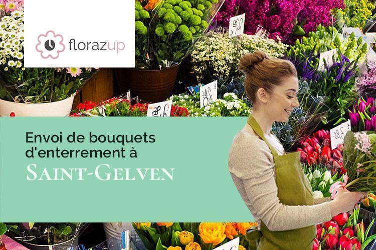 créations florales pour un enterrement à Saint-Gelven (Côtes-d'Armor/22570)