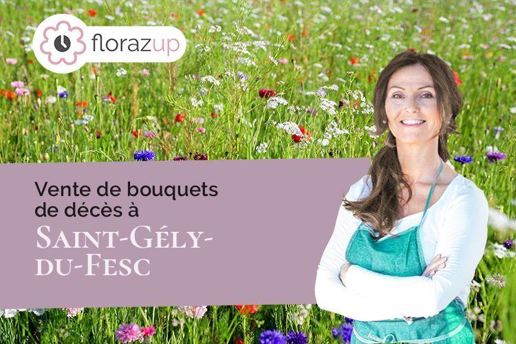 couronnes de fleurs pour des funérailles à Saint-Gély-du-Fesc (Hérault/34980)