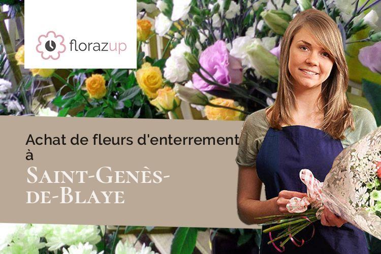 coupes de fleurs pour un enterrement à Saint-Genès-de-Blaye (Gironde/33390)