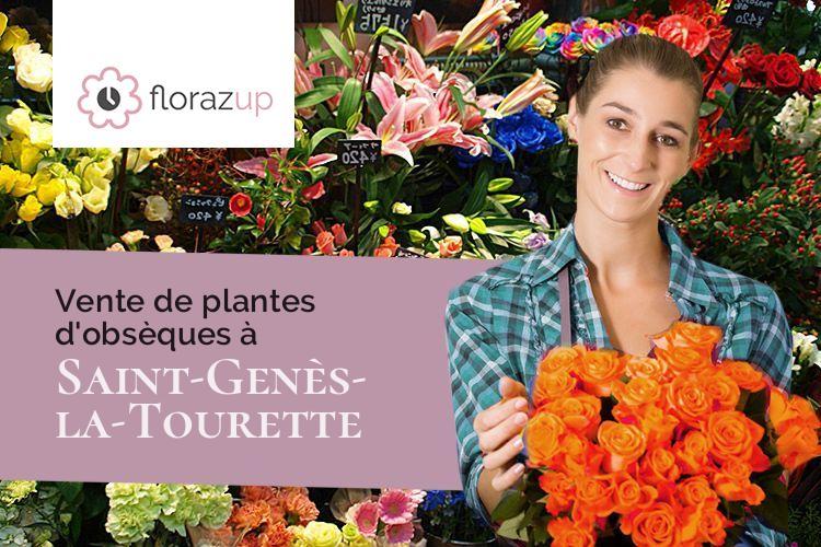 couronnes de fleurs pour des obsèques à Saint-Genès-la-Tourette (Puy-de-Dôme/63580)