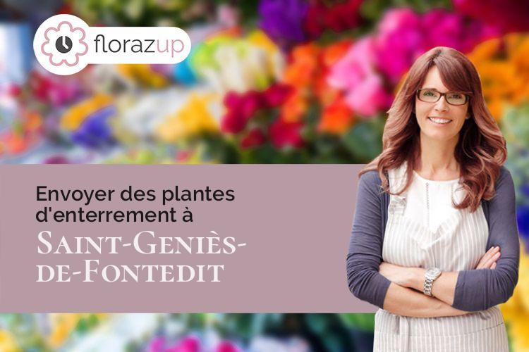 coeur de fleurs pour un deuil à Saint-Geniès-de-Fontedit (Hérault/34480)