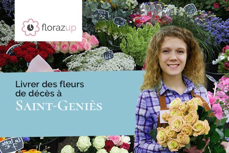 compositions de fleurs pour un enterrement à Saint-Geniès (Dordogne/24590)