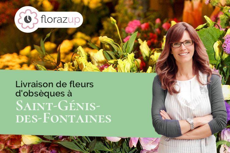 fleurs deuil pour un enterrement à Saint-Génis-des-Fontaines (Pyrénées-Orientales/66740)