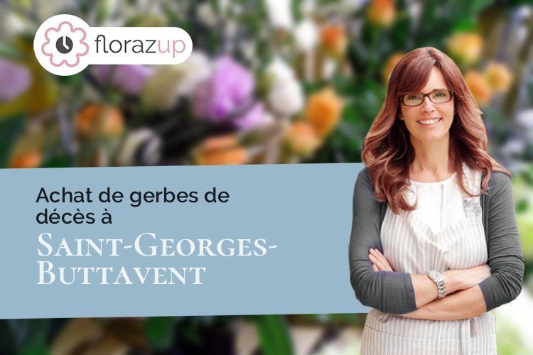compositions florales pour un enterrement à Saint-Georges-Buttavent (Mayenne/53100)