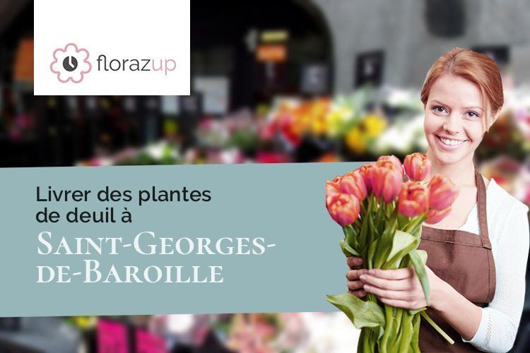 coupes de fleurs pour un enterrement à Saint-Georges-de-Baroille (Loire/42510)