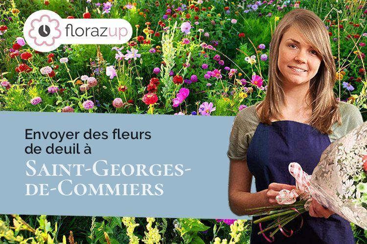 couronnes florales pour un enterrement à Saint-Georges-de-Commiers (Isère/38450)