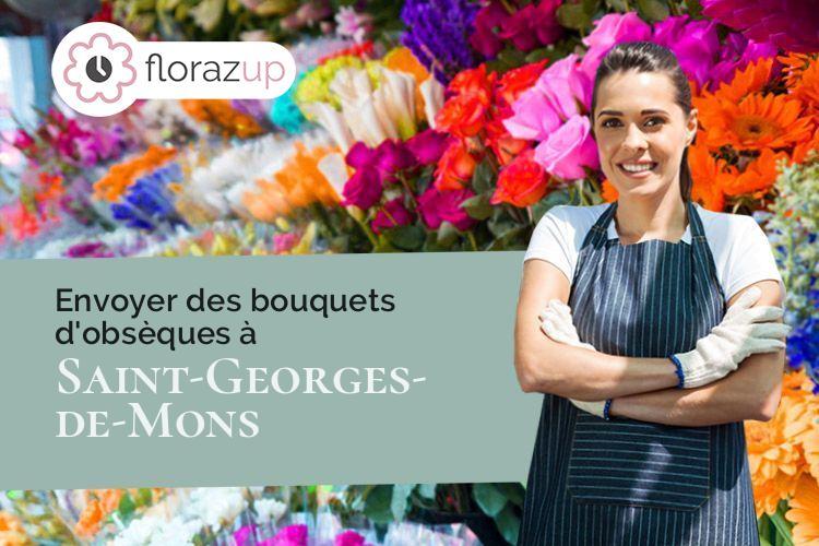 couronnes florales pour un deuil à Saint-Georges-de-Mons (Puy-de-Dôme/63780)