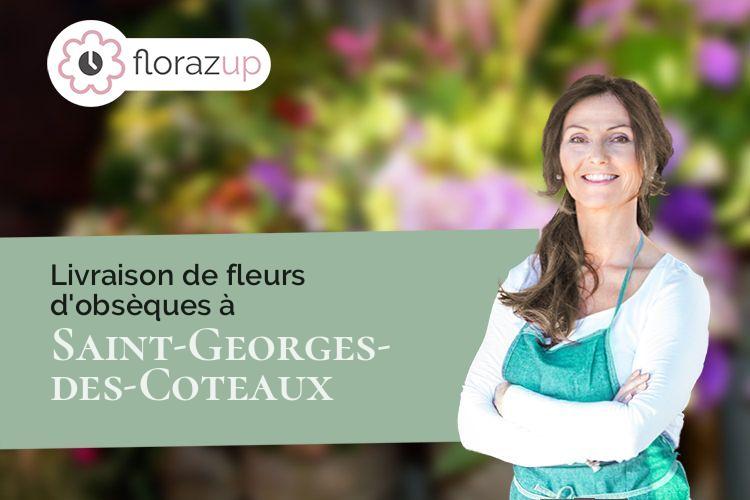 compositions florales pour un décès à Saint-Georges-des-Coteaux (Charente-Maritime/17810)
